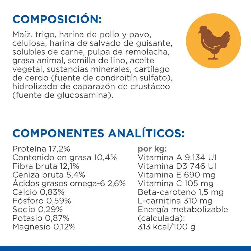 Hill'S Science Plan Mature Adult 7+ Light Small y Mini Pollo 2,5 kg Alimento para Perros