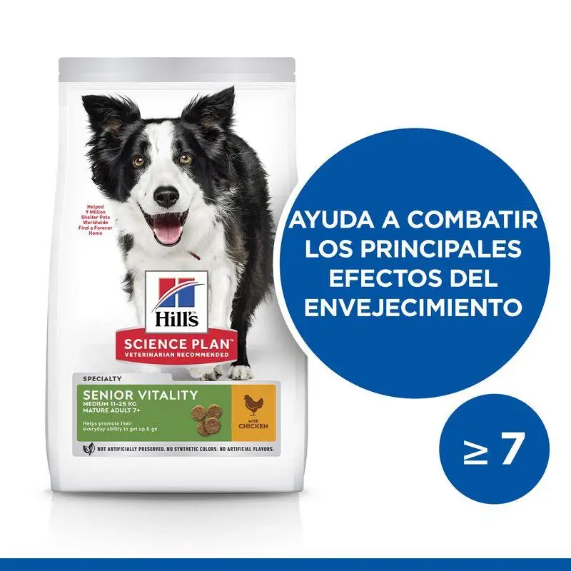 Hill'S Science Plan Mature Adult 7+ Senior Vitality Medium Pollo 14 kg Alimento para Perros