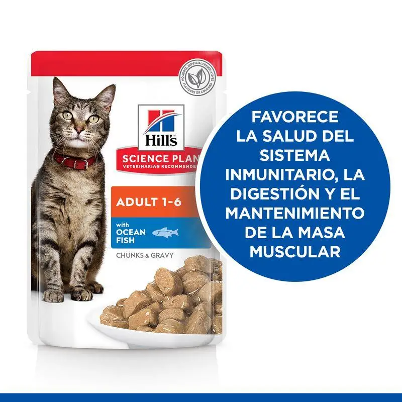 Hill'S Science Plan Adult Pescado Azul 85 g Sobre Alimento para Gatos