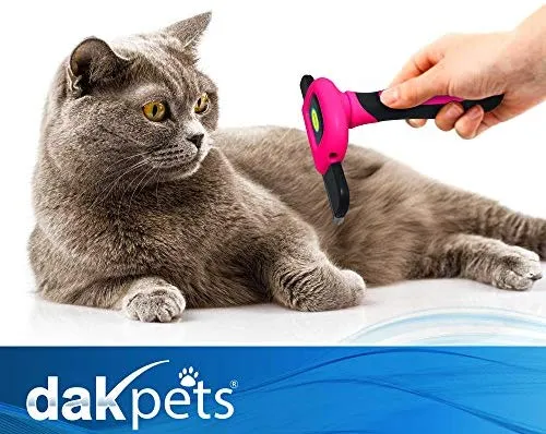 Cepillo DarkPets para gatos y perros para animales pequeños, medianos y grandes, con pelo corto a largo Reduce drásticamente el desprendimiento de pelo en minutos