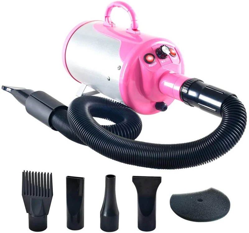 SHELANDY 3.2HP - Secador de pelo para mascotas, sin escalones, velocidad ajustable, con calentador