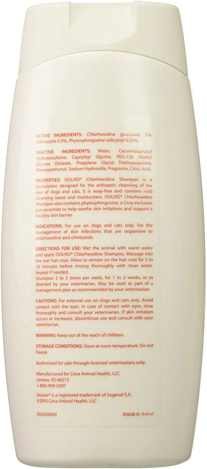 Champú para mascotas con clorhexidina, de Douxo (16.9 onzas)