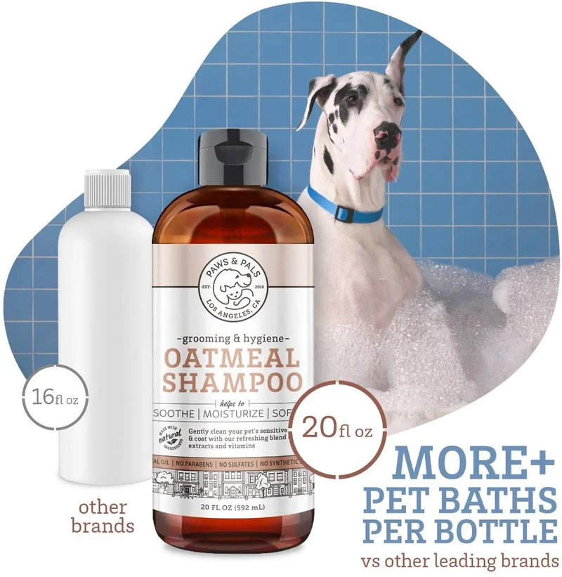 Champú y acondicionador para perros, de la marca Paws & Pals, 20 onzas, Transparente