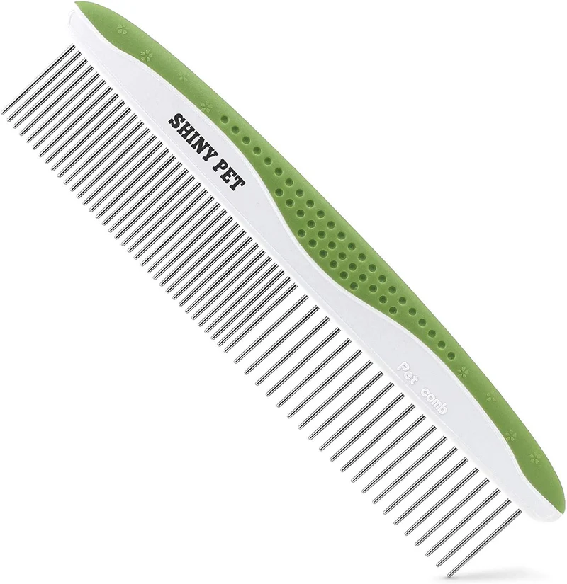 Peine de perro para quitar enredos y nudos, peine de gato para quitar pieles esterilizadas – herramienta de aseo con dientes de acero inoxidable y mango antideslizante – mejor peine de pelo para mascotas para el hogar – Guía de libros electrónicos