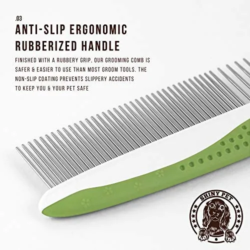 Peine de perro para quitar enredos y nudos, peine de gato para quitar pieles esterilizadas – herramienta de aseo con dientes de acero inoxidable y mango antideslizante – mejor peine de pelo para mascotas para el hogar – Guía de libros electrónicos