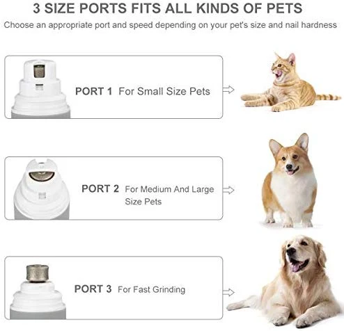 Casifor Molinillo de uñas para perros y cortaúñas silencioso con tiempo de trabajo de 20 horas, cortaúñas profesional para mascotas, regulación de velocidad sin escalones, lima de uñas eléctrica para perros y gatos grandes y medianos