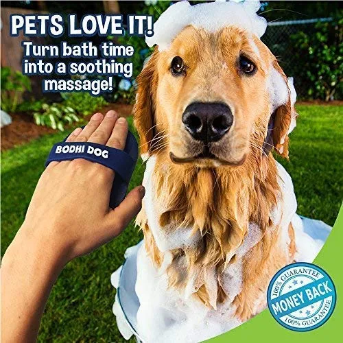 Grooming Cepillo con champú para mascotas | Peine con cerdas de goma para masaje para perros y gatos, lavado | Calidad profesional