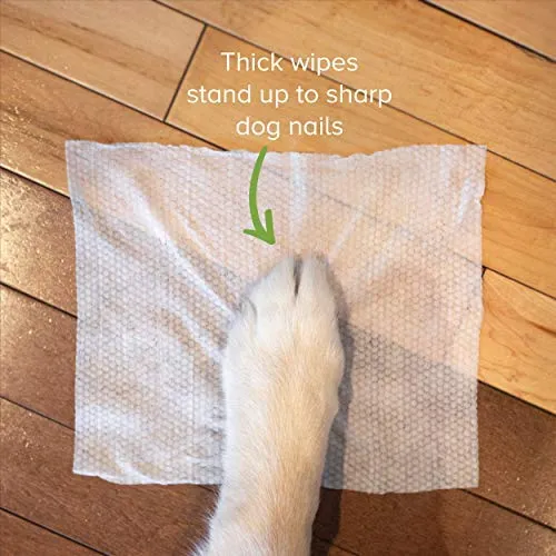 Toallitas para perros con clasificación a la Tierra con certificación USDA 99 % biológica, hipoalergénicas para mascotas para perros y gatos, toallitas de aseo para patas, cuerpo y trasero