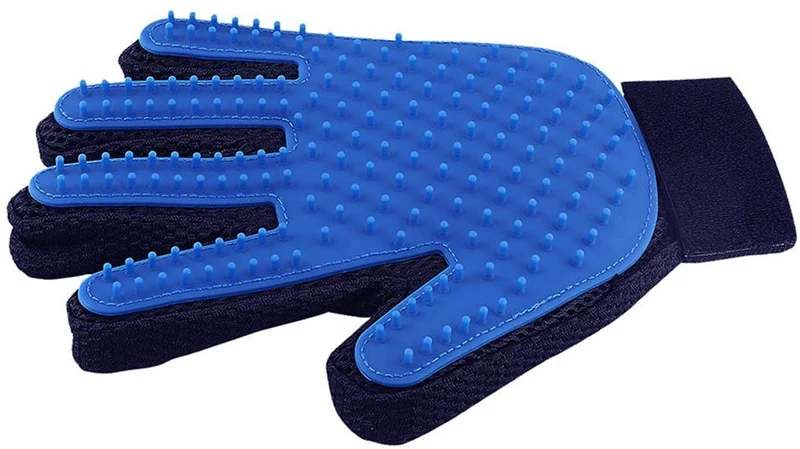 Pet Hair Remover Glove - Gentle Pet Grooming Glove Brush - Efficient Deshedding Glove - Massage Mitt with Enhanced Five Finger Design - Perfect for Dogs & Cats with Long & Short Fur - 1 Pack