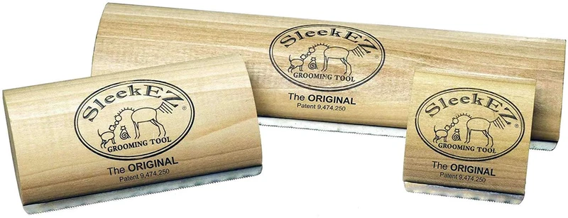 SleekEZ - Herramienta de aseo original para perros, gatos y caballos - Cepillo para pelo corto y largo - Elimina sin dolor el 95% del pelo suelto, piel y suciedad - fácil de limpiar - fabricado en Estados Unidos