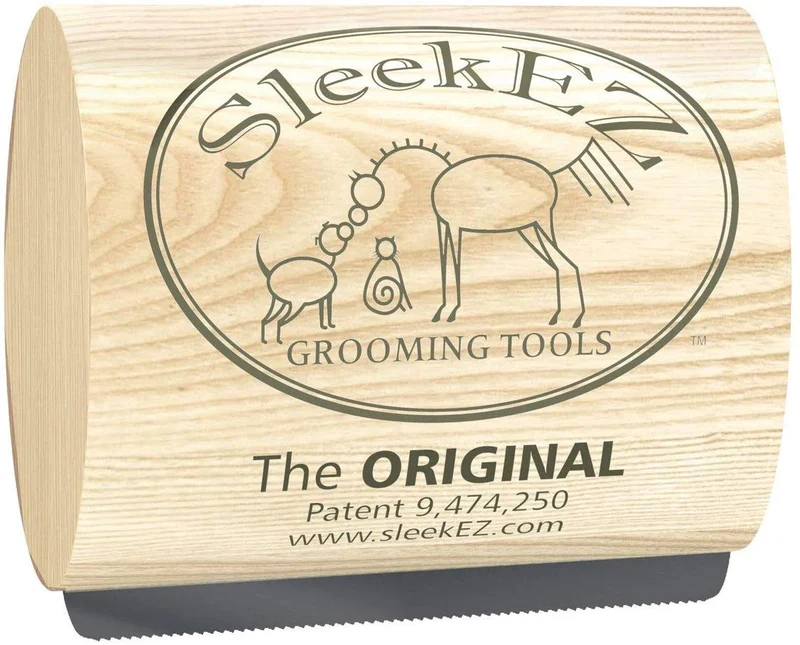 SleekEZ - Herramienta de aseo original para perros, gatos y caballos - Cepillo para pelo corto y largo - Elimina sin dolor el 95% del pelo suelto, piel y suciedad - fácil de limpiar - fabricado en Estados Unidos