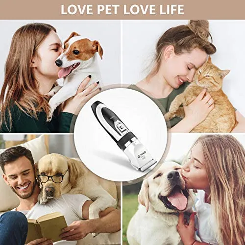 Kit de Corte para mascotas, bajo nivel de ruido Oneisall perro y gato, eléctrico, recargable e inalámbrico Set de cortauñas