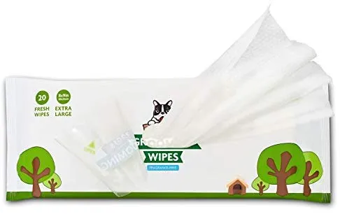 Pogi's Grooming Wipes, 100 toallitas antisépticas para perros y gatos
