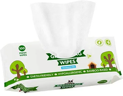 Pogi's Grooming Wipes, 100 toallitas antisépticas para perros y gatos