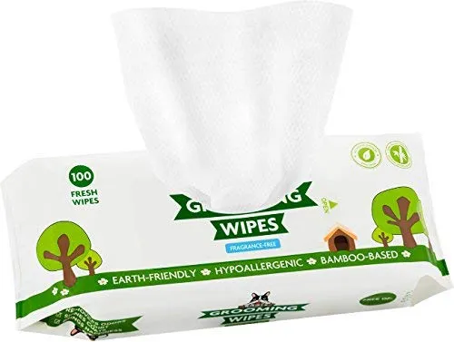 Pogi's Grooming Wipes, 100 toallitas antisépticas para perros y gatos