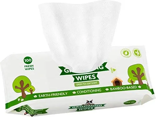 Pogi's Grooming Wipes, 100 toallitas antisépticas para perros y gatos