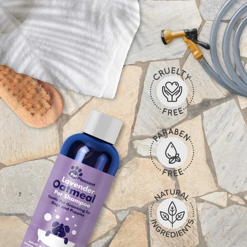 HONEYDEW Champú para perros con harina de avena coloidal con aceites esenciales de lavanda pura – Champú sin desgarros para el alivio de la piel irritada seca – Eliminador de olores para mascotas – Champú de aseo