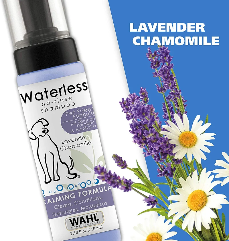 Wahl Natural Pet Champú sin agua sin enjuague, lavanda, 7,10 fl oz, lavanda, (Lavender Chamomile)