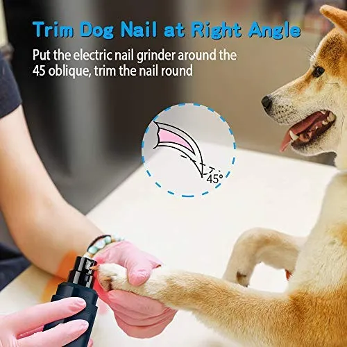 Molinillo de uñas para perros Casfuy, profesional, 2 velocidades, eléctrico, recargable
