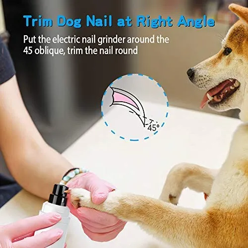 Molinillo de uñas para perros Casfuy, profesional, 2 velocidades, eléctrico, recargable