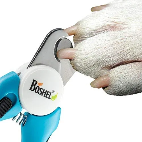 Cortaúñas para perros y recortador con protección de seguridad para evitar cortar de más las uñas y lima de uñas gratis, cuchillas afiladas, asas antideslizantes resistentes, para una segura peluquería profesional en el hogar.