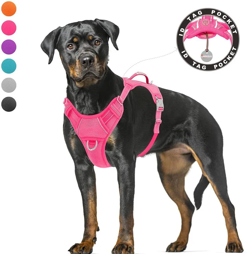 BARKBAY - Arnés para perro con clip frontal y asa de fácil control