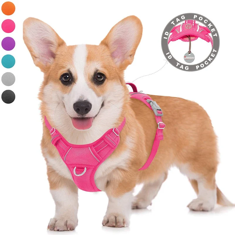 BARKBAY - Arnés para perro con clip frontal y asa de fácil control
