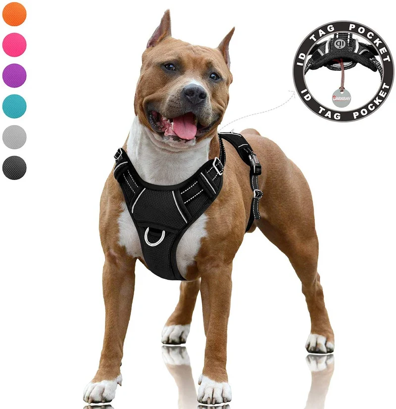BARKBAY - Arnés para perro con clip frontal y asa de fácil control
