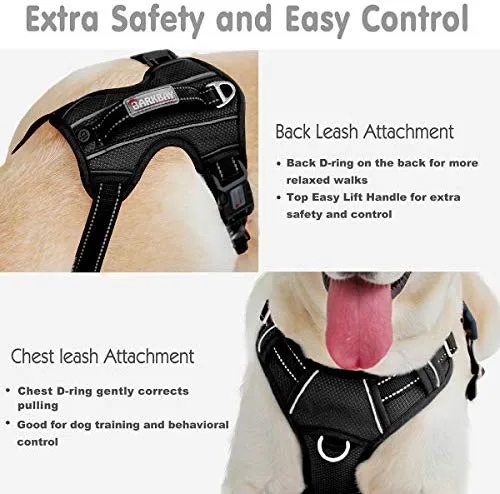 BARKBAY - Arnés para perro con clip frontal y asa de fácil control