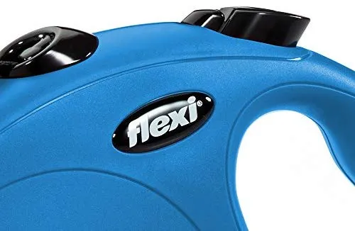 Flexi Classic Correa retráctil para perro en azul, 26 pies