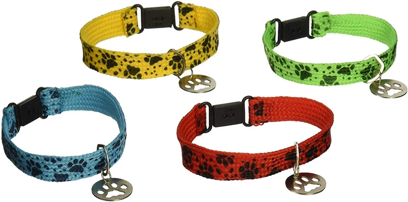 Collares de la amistad para mascotas con colgante con huella de cachorro, 7 colores disponibles