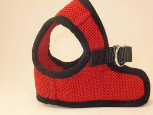 Arnés para perros de malla suave, cómodo para razas pequeñas, cachorros, juguetes, de 2 a 16 lb, en color rosa bebé, azul, negro, rojo, camuflado en tamaño pequeño, mediano, grande y extra grande
