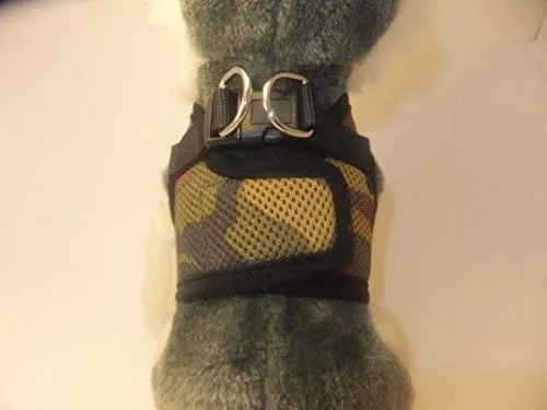 Arnés para perros de malla suave, cómodo para razas pequeñas, cachorros, juguetes, de 2 a 16 lb, en color rosa bebé, azul, negro, rojo, camuflado en tamaño pequeño, mediano, grande y extra grande