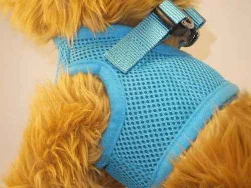 Arnés para perros de malla suave, cómodo para razas pequeñas, cachorros, juguetes, de 2 a 16 lb, en color rosa bebé, azul, negro, rojo, camuflado en tamaño pequeño, mediano, grande y extra grande
