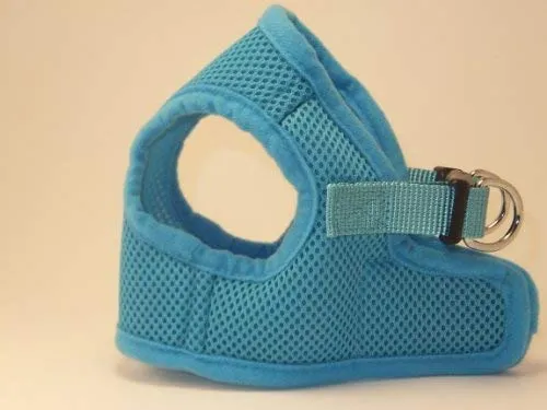 Arnés para perros de malla suave, cómodo para razas pequeñas, cachorros, juguetes, de 2 a 16 lb, en color rosa bebé, azul, negro, rojo, camuflado en tamaño pequeño, mediano, grande y extra grande
