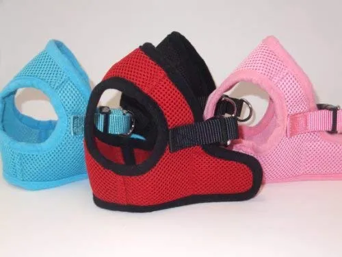 Arnés para perros de malla suave, cómodo para razas pequeñas, cachorros, juguetes, de 2 a 16 lb, en color rosa bebé, azul, negro, rojo, camuflado en tamaño pequeño, mediano, grande y extra grande