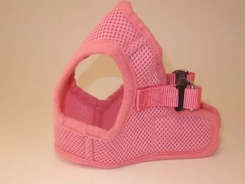 Arnés para perros de malla suave, cómodo para razas pequeñas, cachorros, juguetes, de 2 a 16 lb, en color rosa bebé, azul, negro, rojo, camuflado en tamaño pequeño, mediano, grande y extra grande