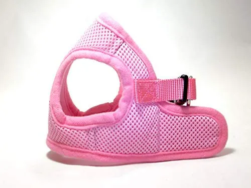 Arnés para perros de malla suave, cómodo para razas pequeñas, cachorros, juguetes, de 2 a 16 lb, en color rosa bebé, azul, negro, rojo, camuflado en tamaño pequeño, mediano, grande y extra grande