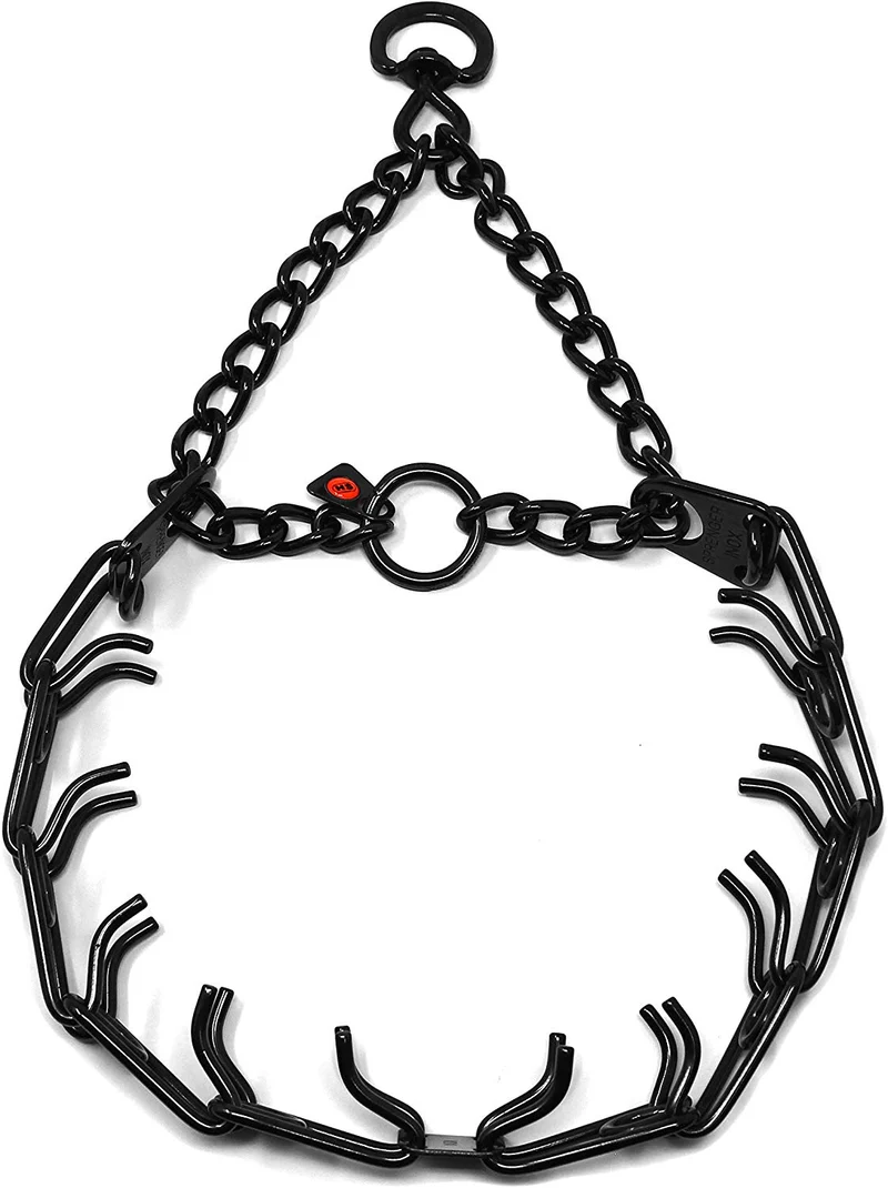 Herm Sprenger - Collar de entrenamiento para perro de acero inoxidable negro con cuello giratorio ultra Plus para mascotas, collar sin tirones para perros, collar de entrenamiento antitirones fabricado en Alemania
