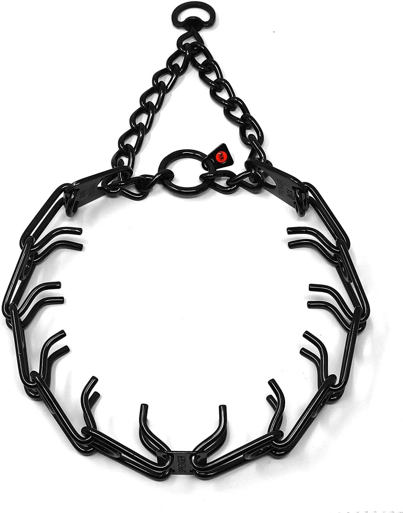 Herm Sprenger - Collar de entrenamiento para perro de acero inoxidable negro con cuello giratorio ultra Plus para mascotas, collar sin tirones para perros, collar de entrenamiento antitirones fabricado en Alemania