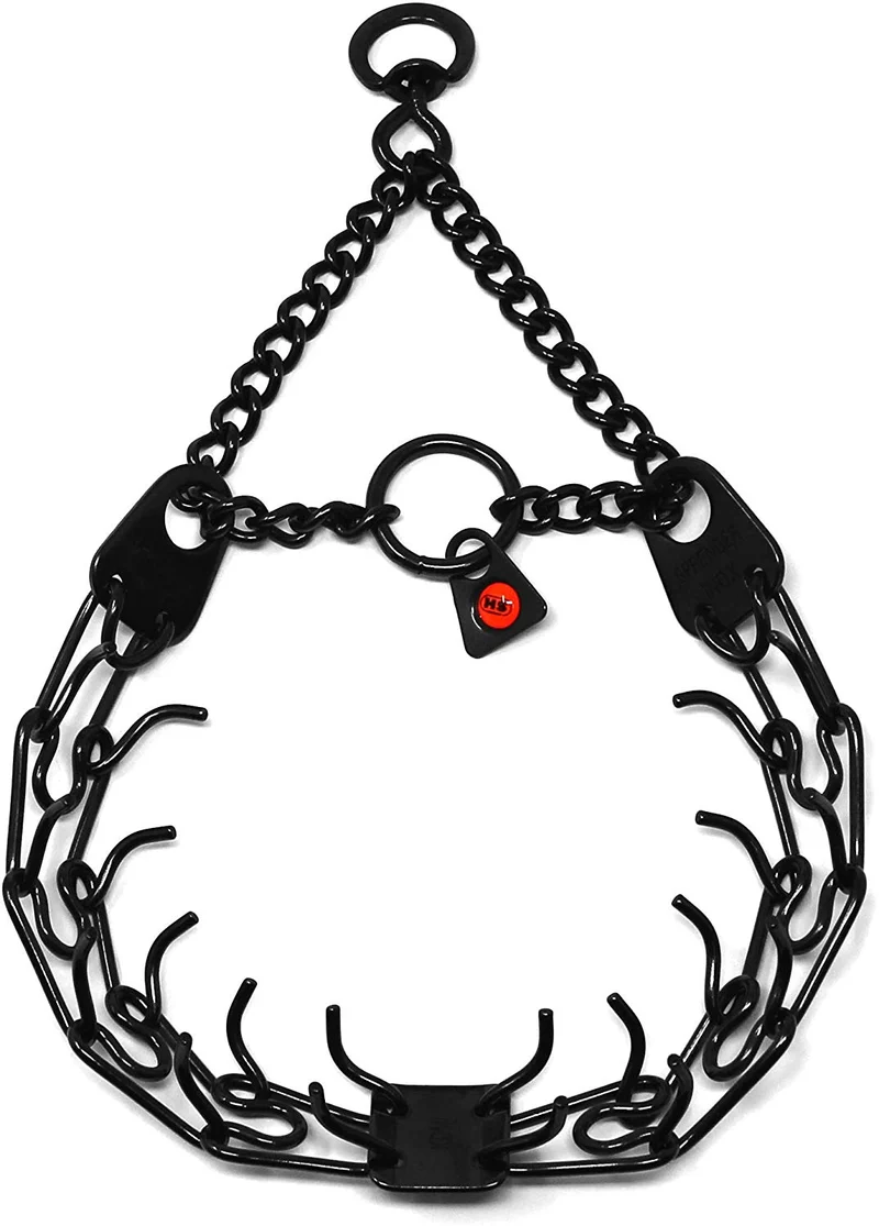 Herm Sprenger - Collar de entrenamiento para perro de acero inoxidable negro con cuello giratorio ultra Plus para mascotas, collar sin tirones para perros, collar de entrenamiento antitirones fabricado en Alemania
