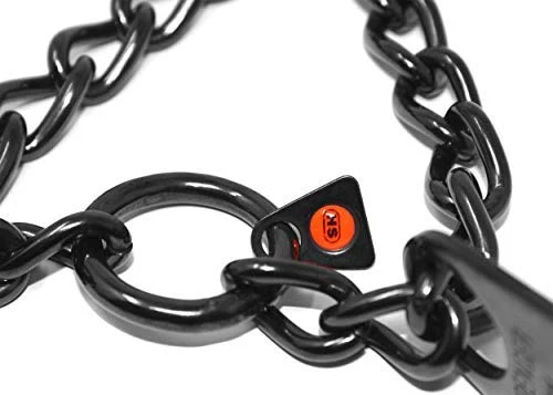 Herm Sprenger - Collar de entrenamiento para perro de acero inoxidable negro con cuello giratorio ultra Plus para mascotas, collar sin tirones para perros, collar de entrenamiento antitirones fabricado en Alemania