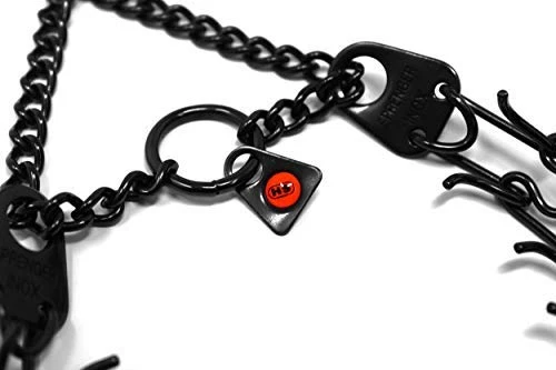 Herm Sprenger - Collar de entrenamiento para perro de acero inoxidable negro con cuello giratorio ultra Plus para mascotas, collar sin tirones para perros, collar de entrenamiento antitirones fabricado en Alemania
