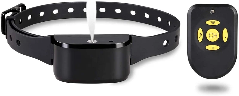 Zeonetak collar de corteza en spray para entrenamiento de perro, Citronella Control Stop ladrando collar para perros pequeño, mediano, grande, ajustable, recargable, impermeable, sin golpes y humanos