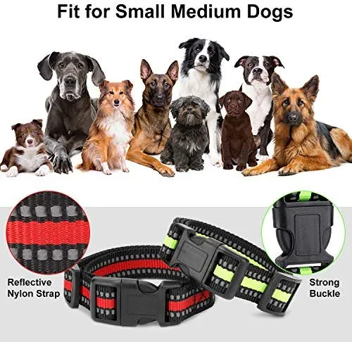 Zeonetak collar de corteza en spray para entrenamiento de perro, Citronella Control Stop ladrando collar para perros pequeño, mediano, grande, ajustable, recargable, impermeable, sin golpes y humanos