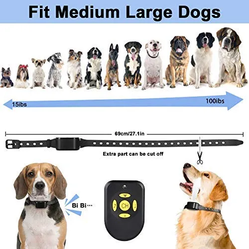 Zeonetak collar de corteza en spray para entrenamiento de perro, Citronella Control Stop ladrando collar para perros pequeño, mediano, grande, ajustable, recargable, impermeable, sin golpes y humanos