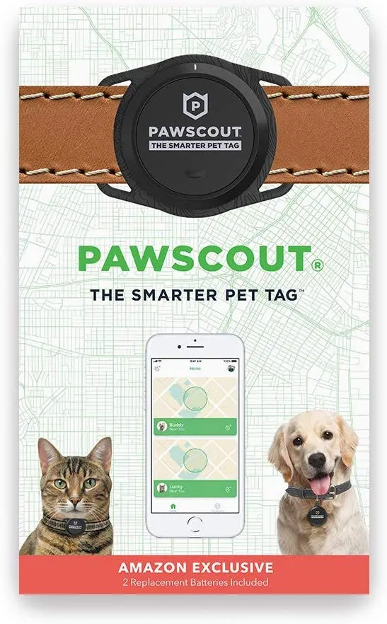 Pawscout - Registro inteligente para mascotas (Bluetooth, no GPS), perfil médico, correa virtual para mascotas al aire libre, rastreador de caminos, puntos de interés para mascotas, sin tasas mensuales