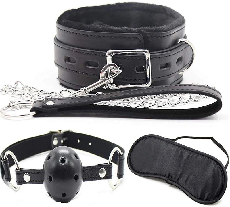 Yeoubi - Gargantilla de piel suave, collar con línea de piel y correa y bola abierta de piel transpirable con persiana