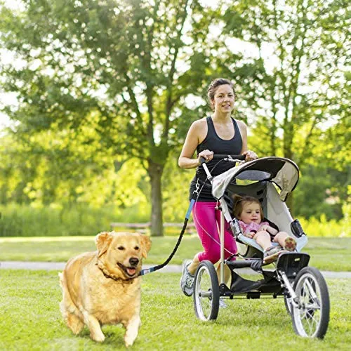 Paw Lifestyles Correa para perro retráctil con manos libres, con funda para smartphone, correa de cintura elástica de doble asa para perros grandes de hasta 150 libras