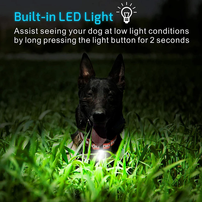 Veckle Collar de entrenamiento para perro, collar de choque recargable de 2600 pies para 2 perros, collar de choque impermeable con mando a distancia, luz LED, pitido, cargador, collar electrónico de vibración para perros grandes y medianos